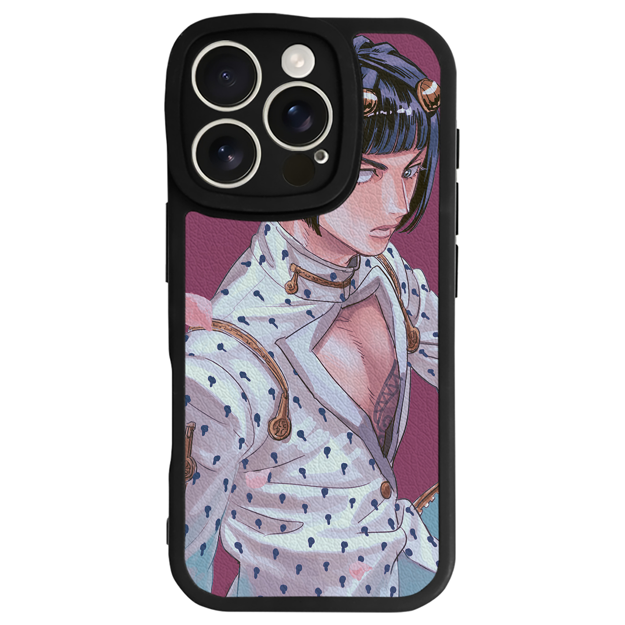 （画像用） ジョジョの奇妙な冒険 JoJo's Bizarre Adventure 【iPhone 16シリーズ対応】シリコンスマホケース（レザー調） 材質：シリコン